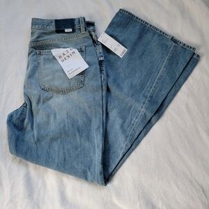 NWT DAZE Light Blue Far Out High Rise Wide Leg Jeans sz 32